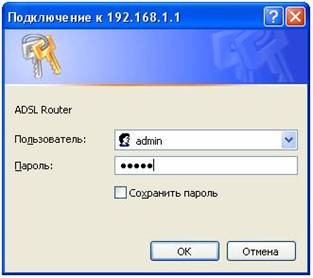 ADSL-модем D-Link 2500U. Имя пользователя и пароль