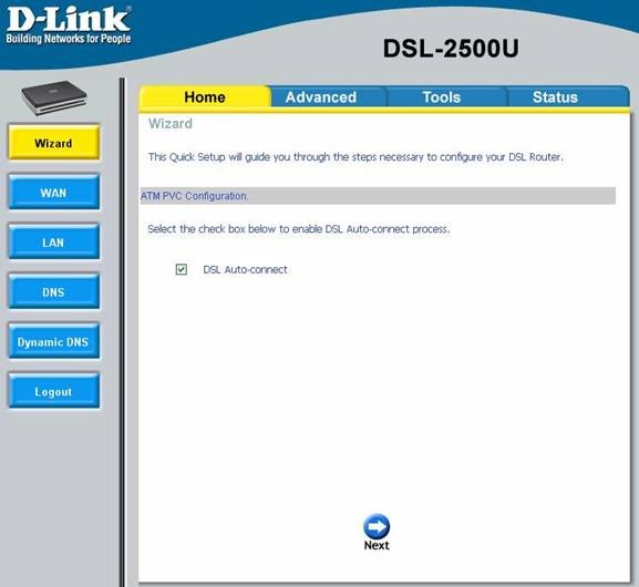 ADSL- D-Link 2500U. 